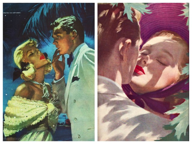 vintage illustration Romance  jon whitcomb
