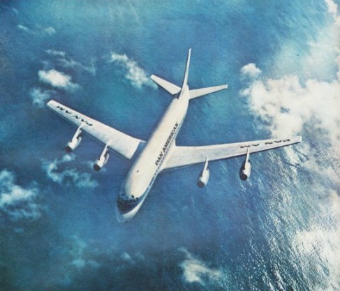 Vintage photo Pan Am airplane 1959 Ad travel airline Pan Am 1959