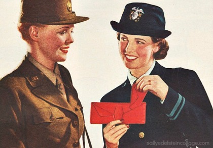 WW2  women soldiers illustration