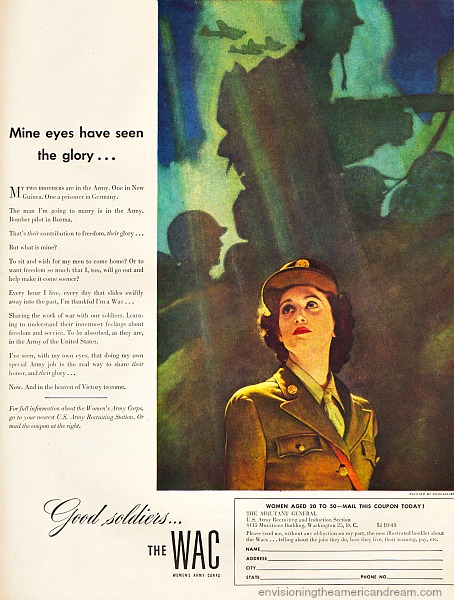WWII Army Wacs Ad 1944