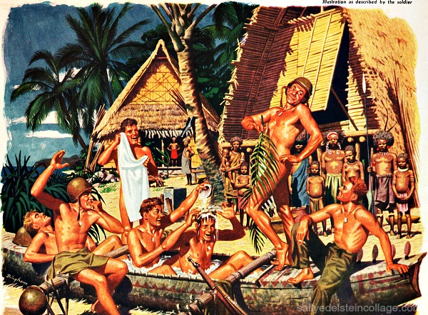 Vintage Ad WWII Cannon Towels 1943 WWII Cannon towels vintage ad illustration soldiers