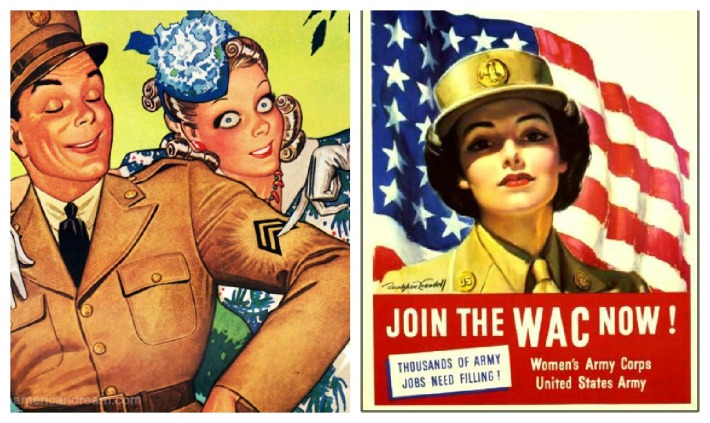 WWII Women WAC Enlist illustration soldier
