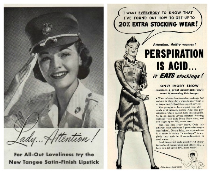 vintage ads WWII Women military ads