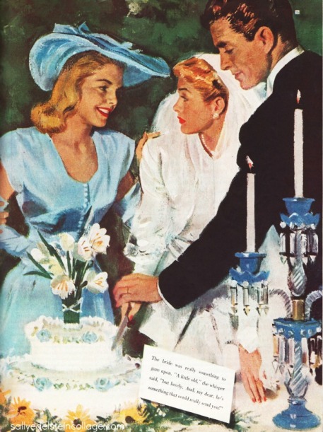 Brides wedding vintage illustration