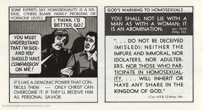 Vintage Comic 1972 "Gay Blade" Chick Publications homophobic comic