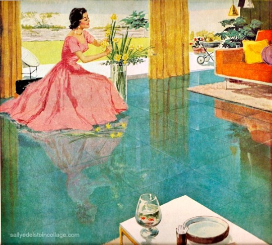 1950s housewife illustration