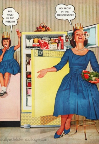 vintage ad refrigerator mother daughter 