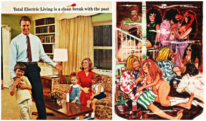 1960s family vintage ad vintage Playboy cartoon 1960s