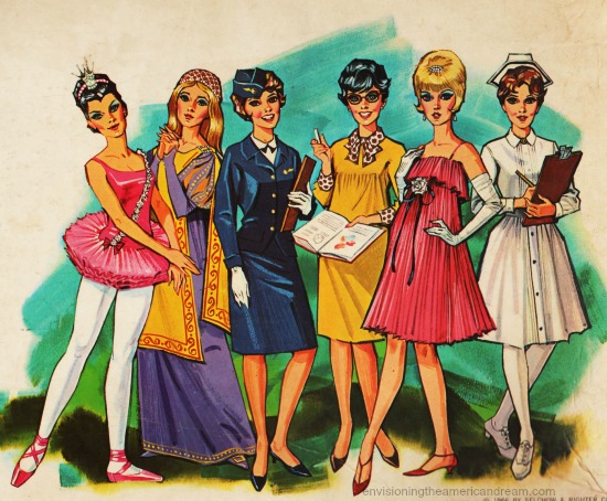 illustration women careers 1960s 