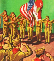 vintage illustration Boy Scouts 1960s