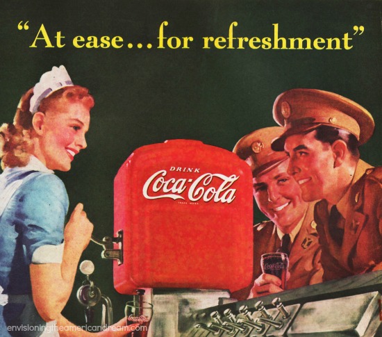 Vintage WWII Coca Cola Ad 1942 vintage Coke ad WWII soldiers illustration