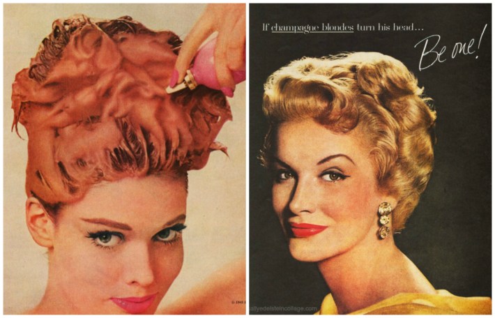 Home Hair Color Vintage Ads Hair care ads Blondes Beauty