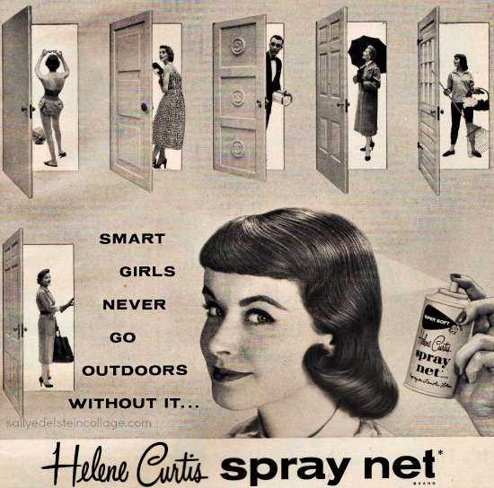 1950's Vintage Ad for Helene Curtis Hair Spray