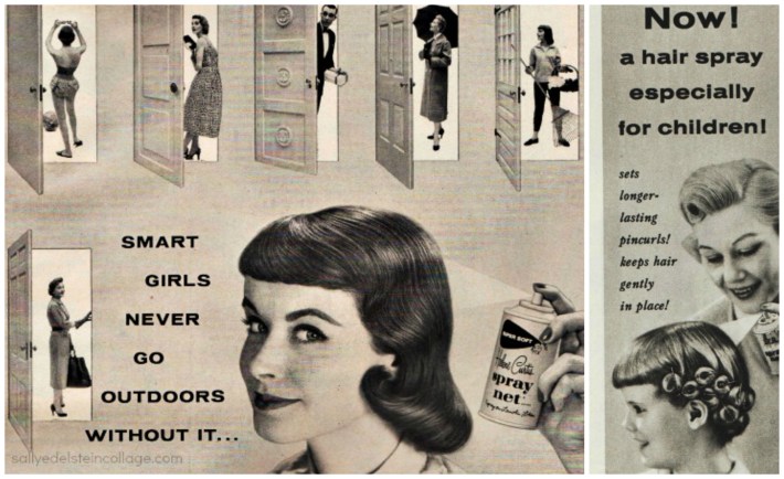 Hair Spary For Smart Girls Hair Spray Helene Curtis ads 1950s