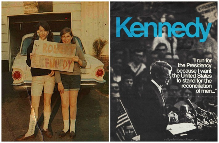Kennedy For President 1968 brochure suburban teens 