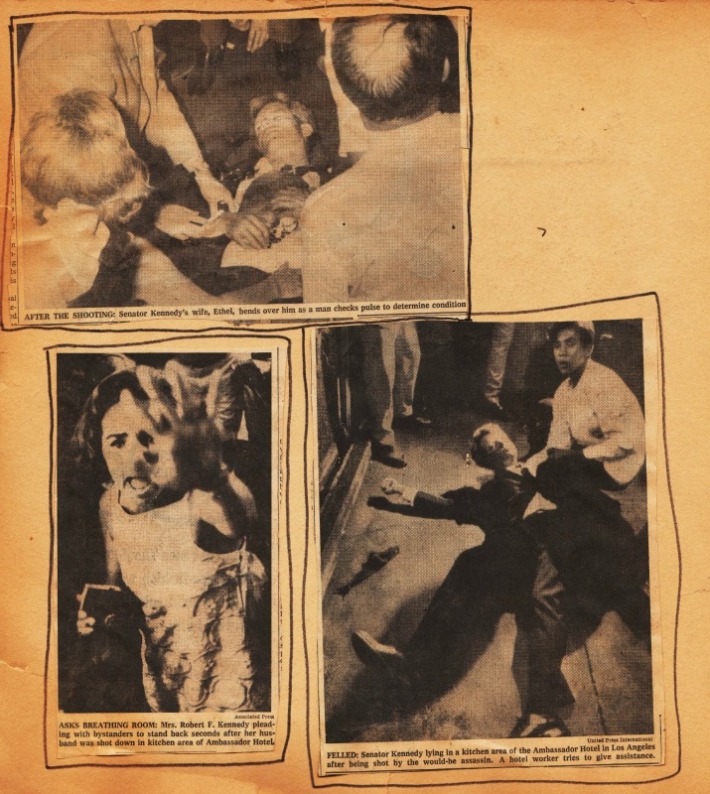 RFK Assasination 1968 Newspaper Photos
