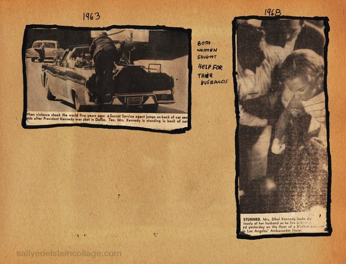 Newspaper photos of 2 Kennedy Assasinations 