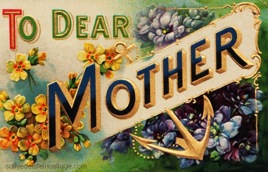 Vintage postcard Mother Card