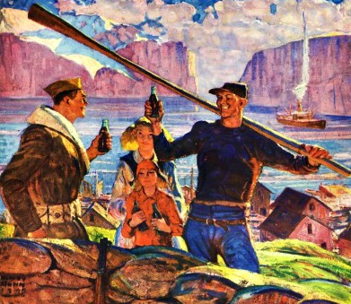 Vintage ad Coke in Iceland 1943