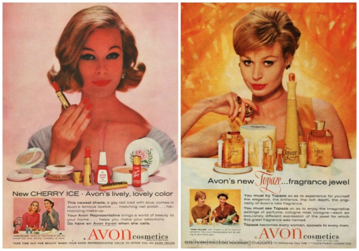 Beauty Avon ads 1959