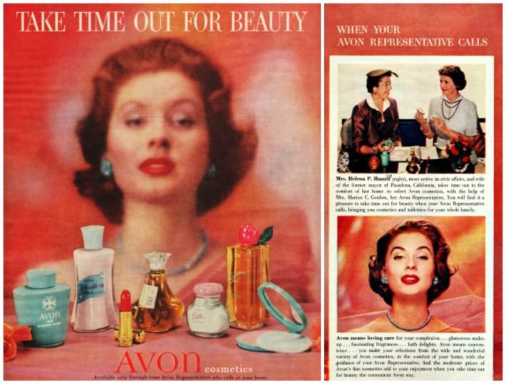 Beauty Avon Ad woman Time Out For Beauty