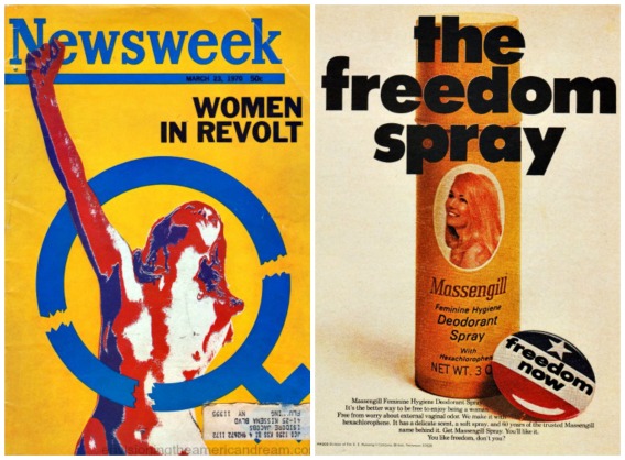 Newsweek Feminism Feminine Hygiene spary ad