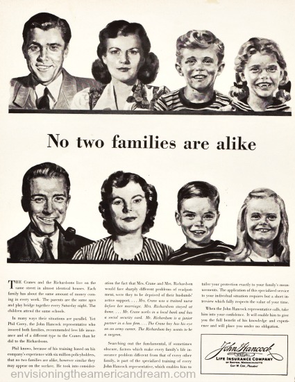 illustration 1950s family advertising