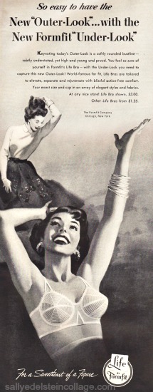 Vintage Ad Formfit Bra 1953 vintage illustration woman in bra ad Formfir 1950s