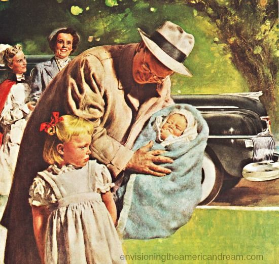 baby homecoming illustration Douglass Crockwell