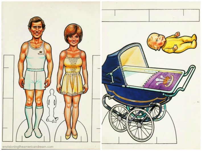Royalty Prince Charles Princess Diana Paperdoll dolls