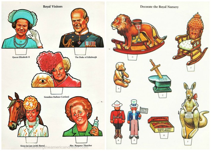 Royalty illustrations Queen Elizabeth, margaret Thatcher, Prince Philip
