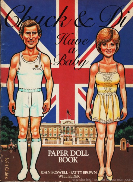 Prince Charles Princess Diana cartoon illustration 1982