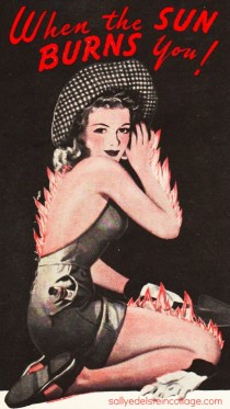 sunburn ad woman on fire