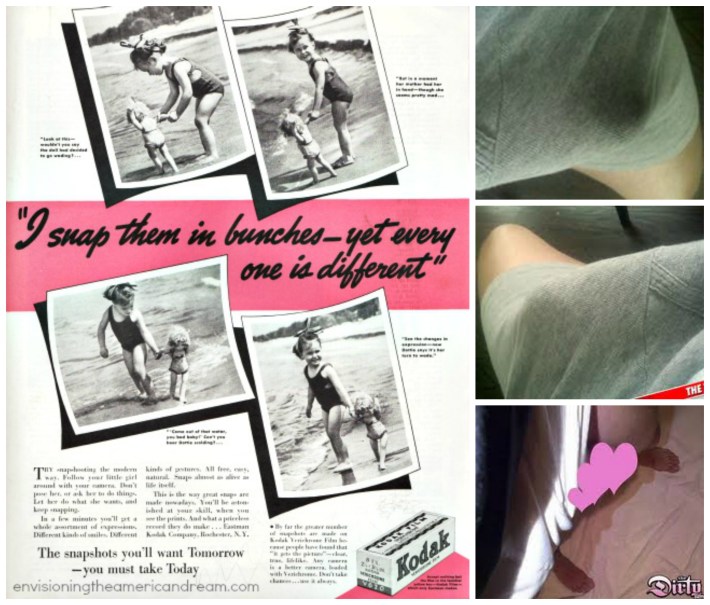 Vintage Kodak ad camera weiner crotch shots