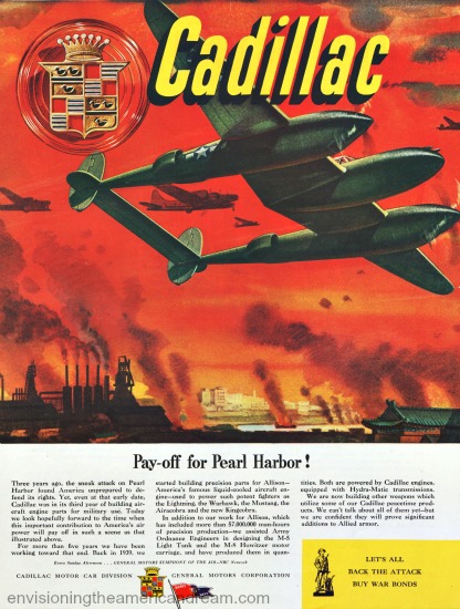 Vintage WWII Ad Cadillac 1944