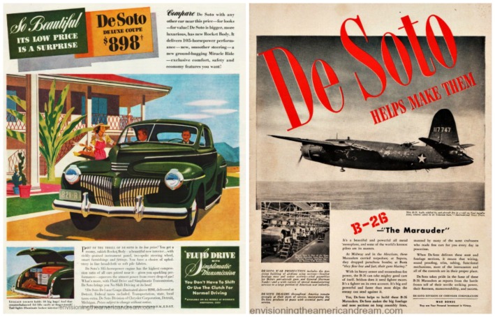 WWII DeSoto car ads 