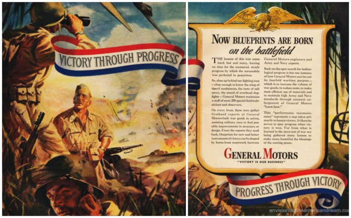 WWII Production GM vintage ad illustration 
