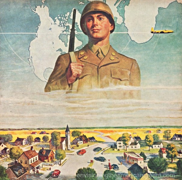 vintage illustration soldier army US