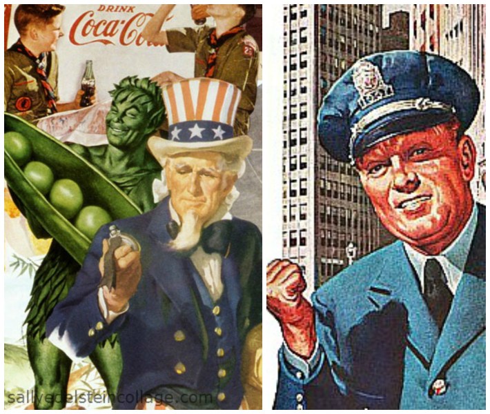 illustration Uncle Sam policeman America  Policeman