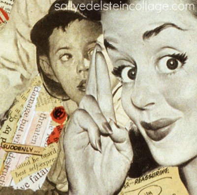 Keep Your Fingers Crossed" Collage by Sally Edelstein