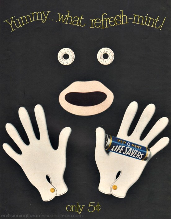 Blackface ad Lifesavers 1950