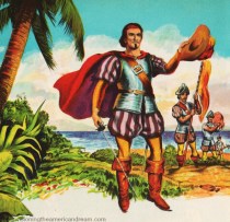 vintage illustration Columbus