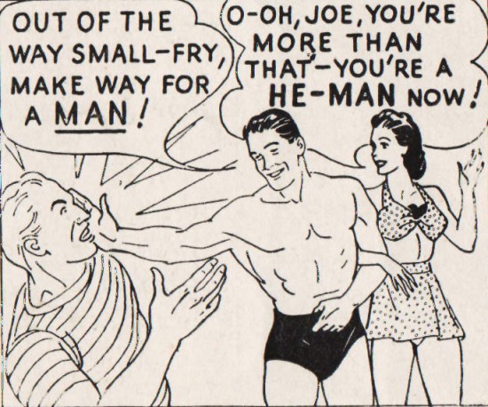 cartoon Charles Atlas ad 1940s