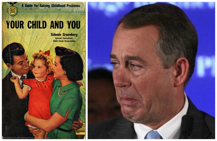 Childcare Help for Republlican Spoiled Child vintage childcare book John Boehner