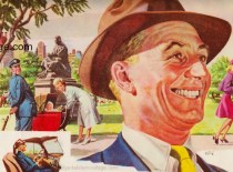 illustration of 1950s man smiling