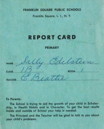 vintage school report card