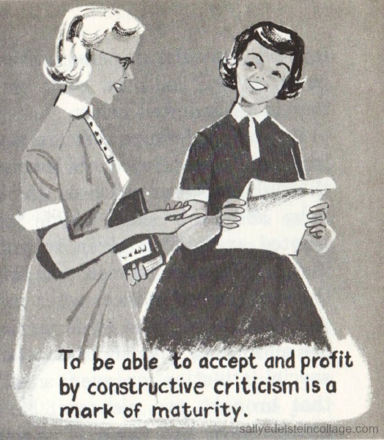 Vintage schoolbook Illustration girls