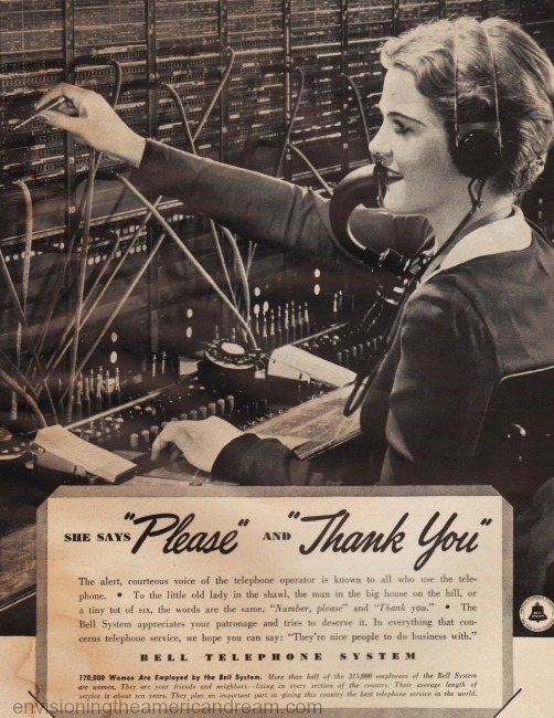 telephone operator 1930s