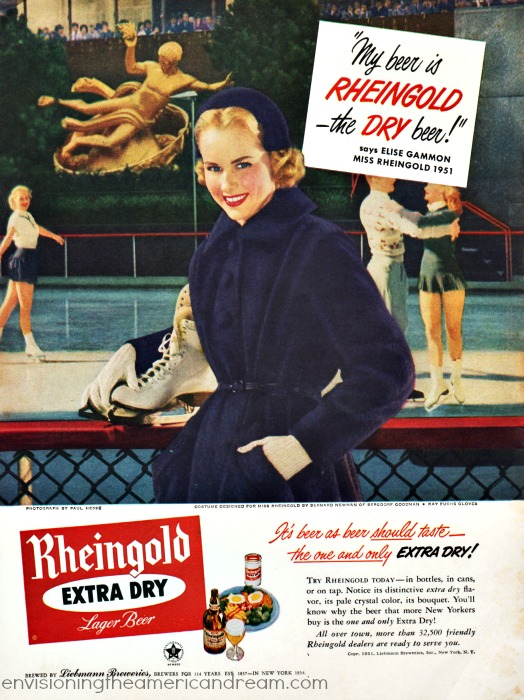 Vintage ad Miss Beer Rheingold 