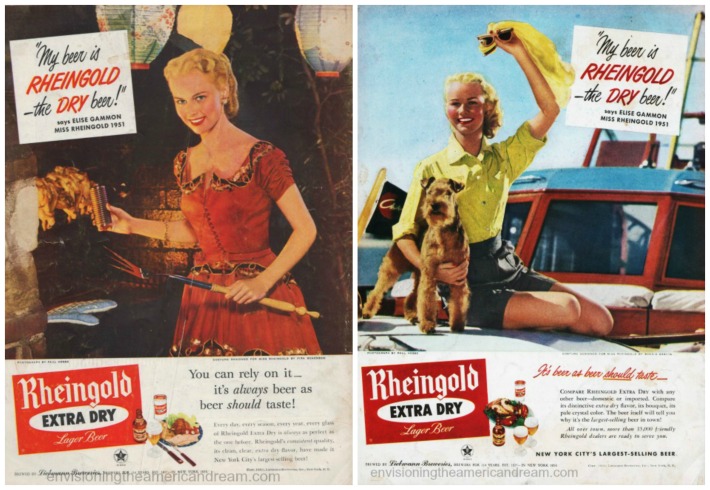 beer ads Miss Rheingold 1951